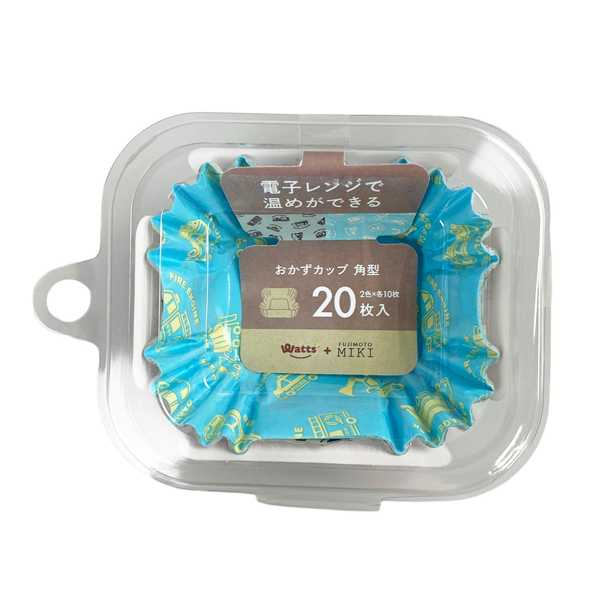 【OUTLET】PB.藤本美貴コラボ おかずカップ 角型 働く車柄 058082