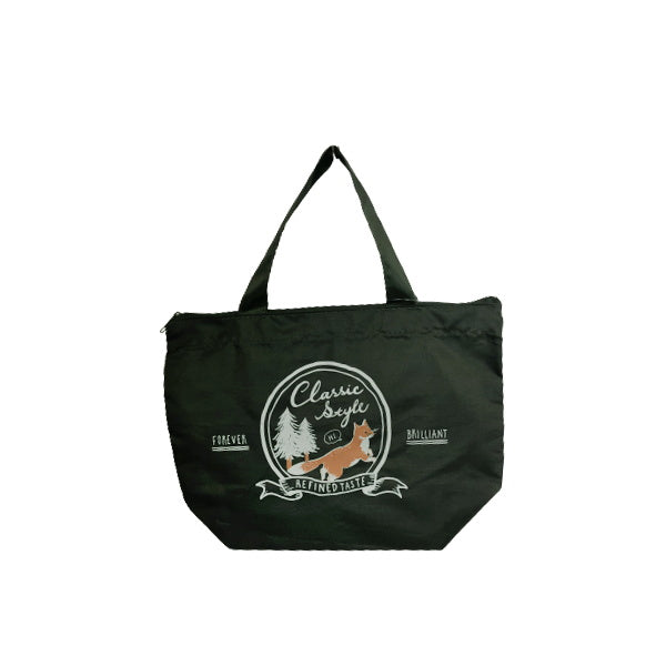 ファスナー付トートバッグ ショッピングバッグ S 約20×28×11cm 058118