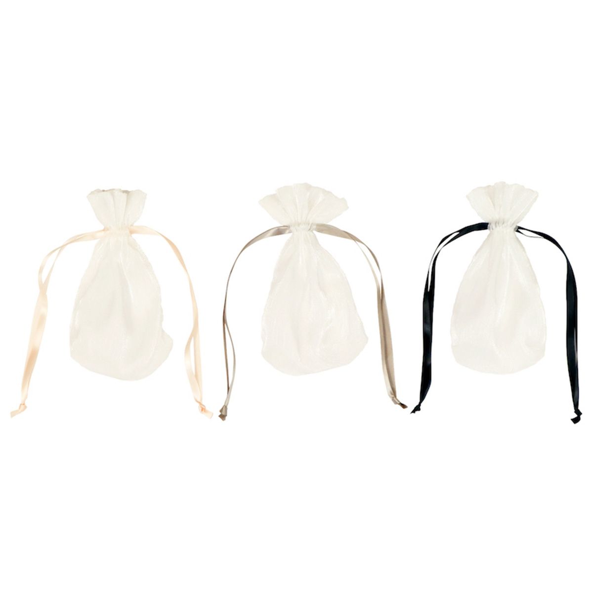 【OUTLET】ギフトバッグ 巾着袋 PB.巾着BAG SS マチ付きオーガンジー 約W11×D3×H17cm 058307