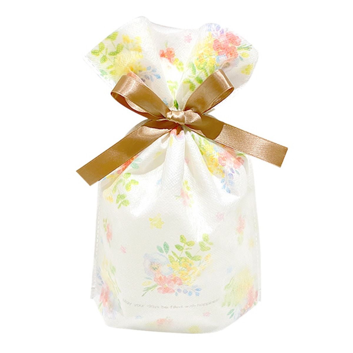 【OUTLET】ギフトバッグ 巾着袋 PB.巾着BAG M マチ付き不織布W ボタニカル 058312