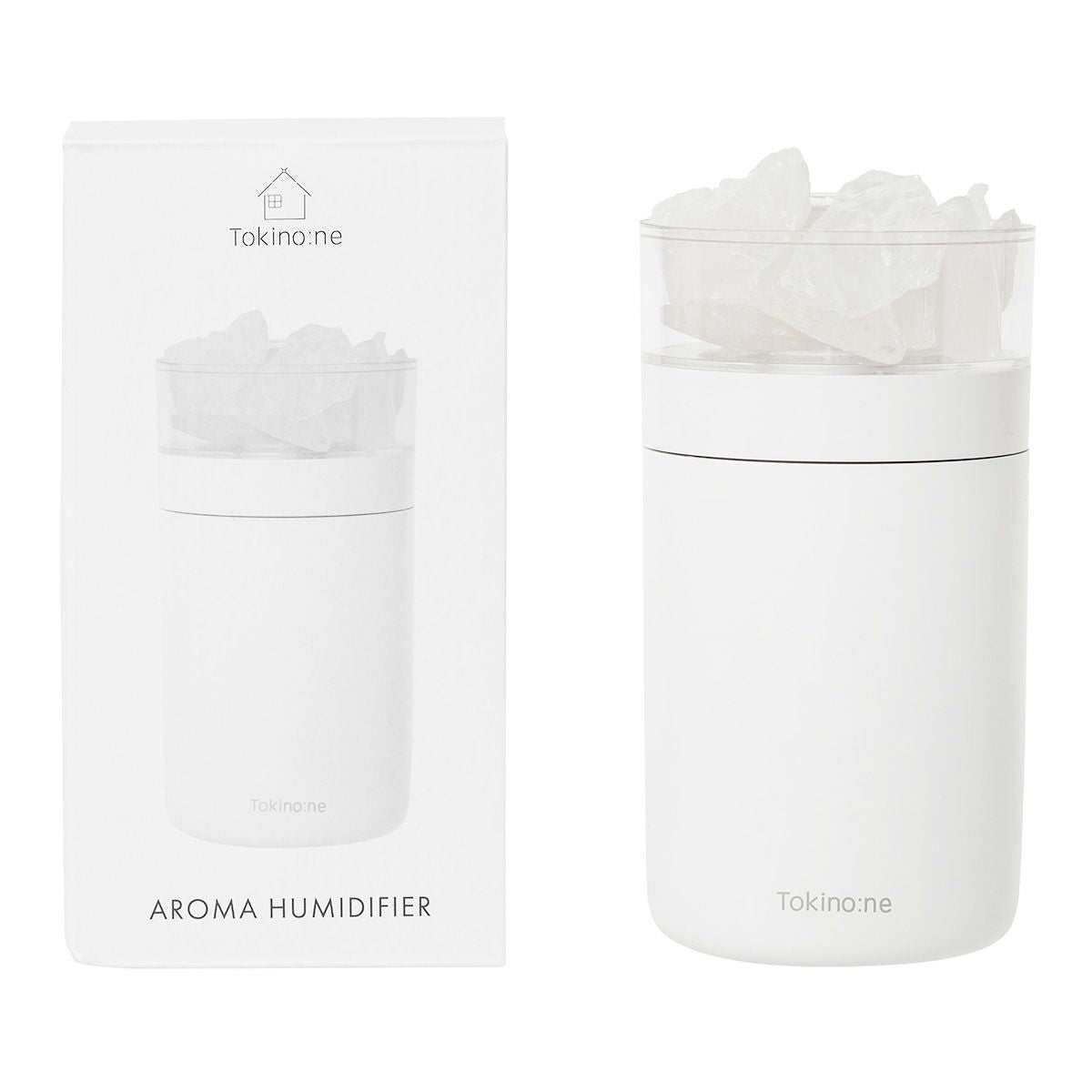 アロマストーン加湿器 芳香器 Tokinone PB.アロマ加湿器 ホワイト 7×7×14cm 058576