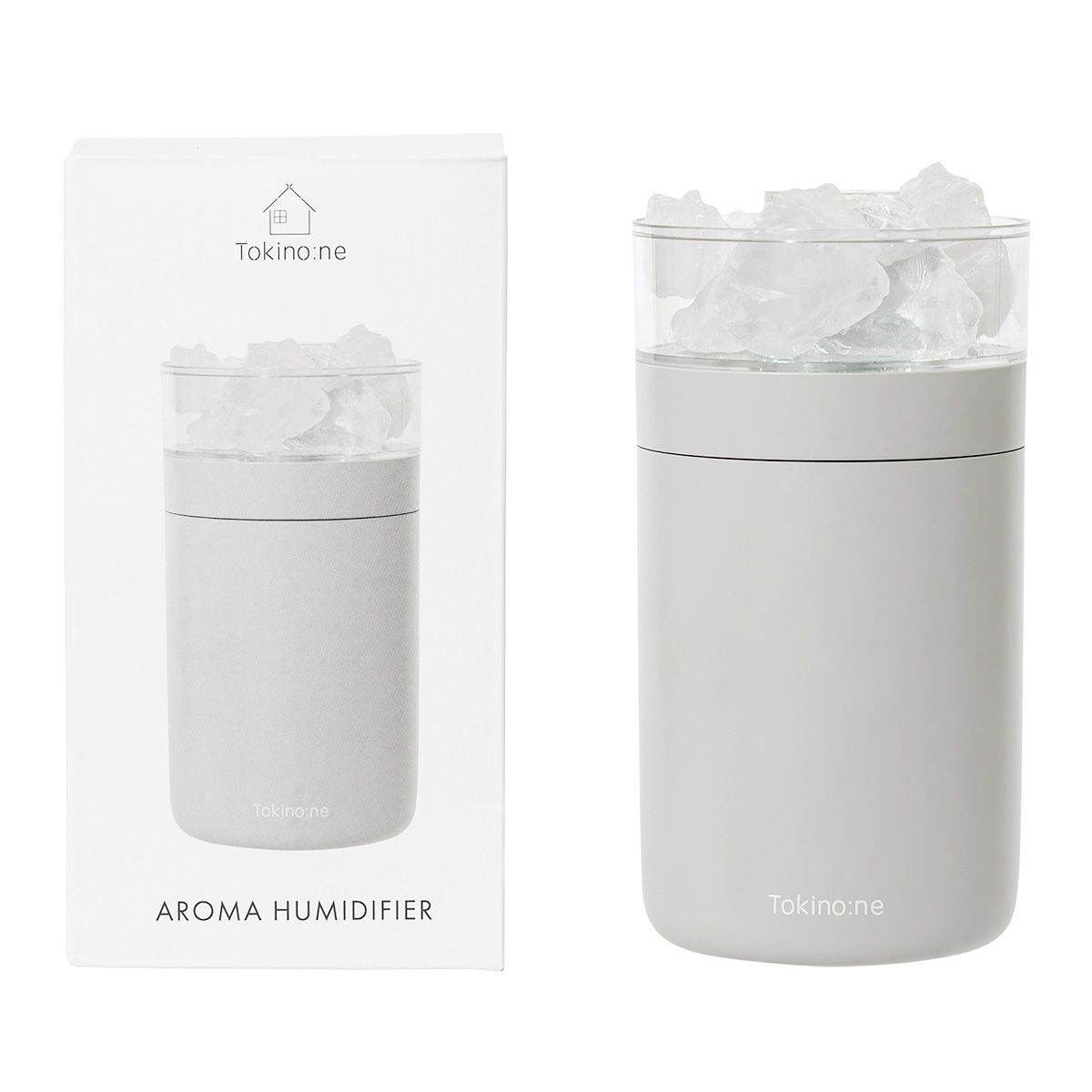 アロマストーン加湿器 芳香器 Tokinone PB.アロマ加湿器 グレー 7×7×14cm 058577