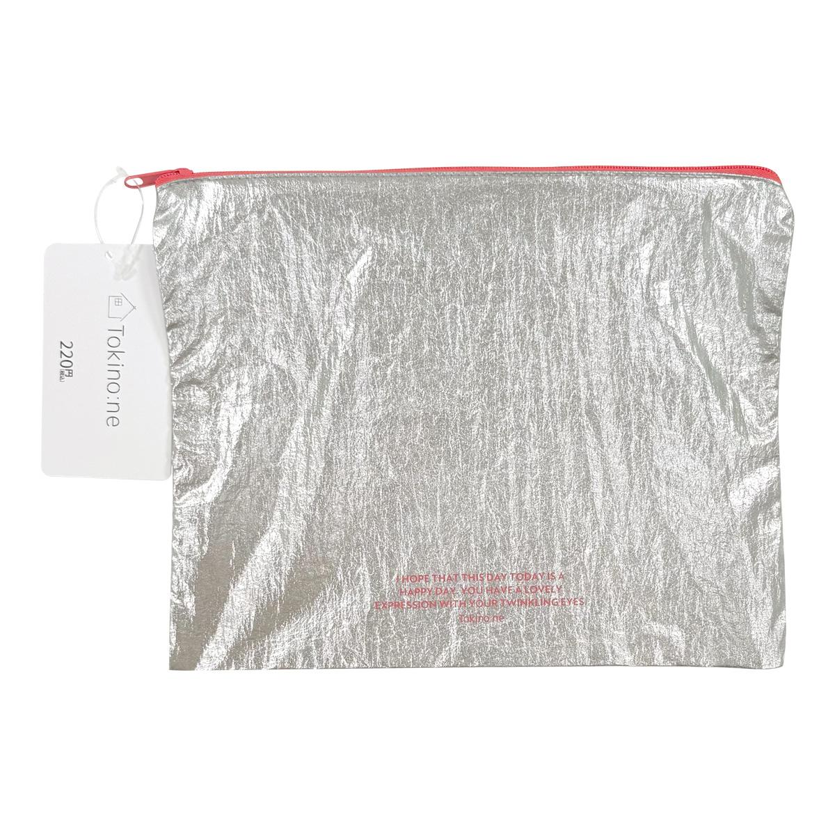 【OUTLET】Tokinone PB.シルバーフラットポーチ ピンク 059488