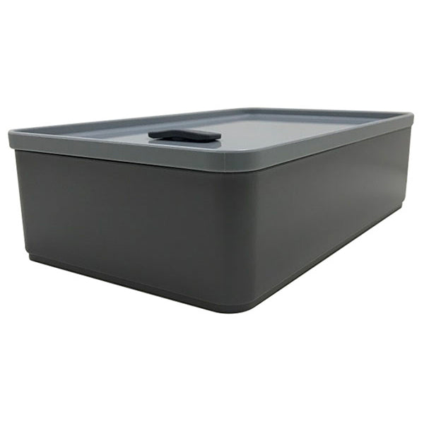 食品保存容器 蓋つき ストック容器 長方形 Tokinone PB.フードコンテナ バルブ付き 920ml グレー 059740