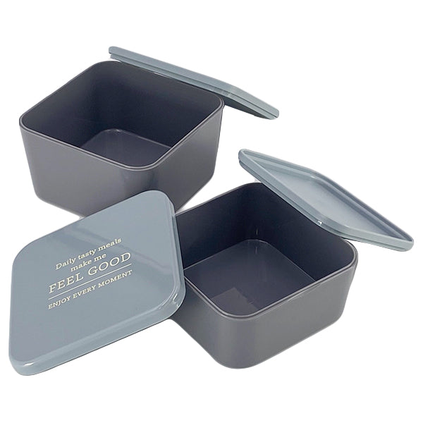 【OUTLET】お弁当箱 ランチボックス 正方形 2段 Tokinone PB.スクエアランチボックス グレー 059869