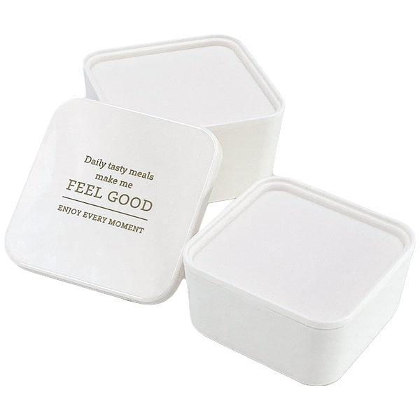 お弁当箱 ランチボックス 正方形 2段 Tokinone PB.スクエアランチボックス ホワイト 059870