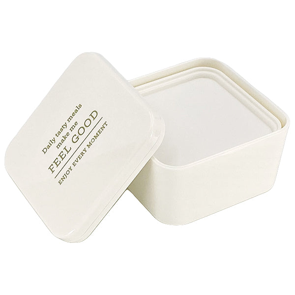 お弁当箱 ランチボックス 正方形 2段 Tokinone PB.スクエアランチボックス ホワイト 059870