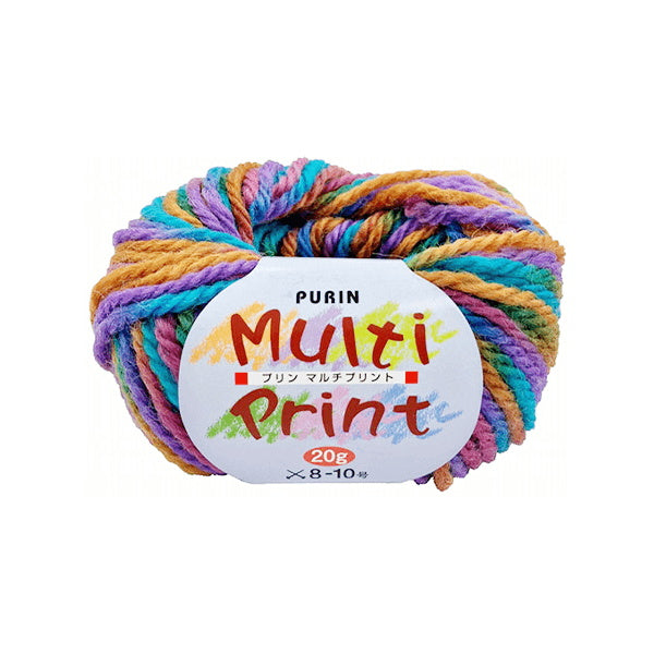 マルチプリント 並太 20g 22レインボー 061462