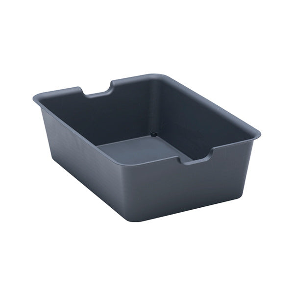 収納ケース 収納バスケット プラケース プレーンボックス 本体 L ストーングレー 062967