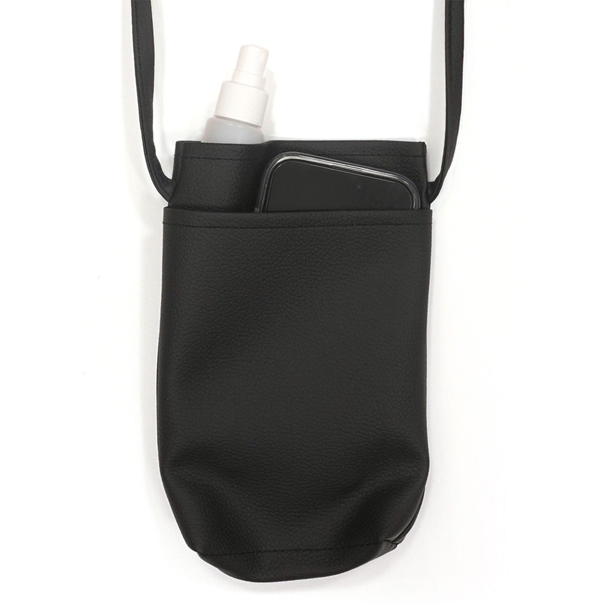 スマホショルダー ミニポシェット Tokinone PB.合皮 マチ付きショルダー ブラック 063255