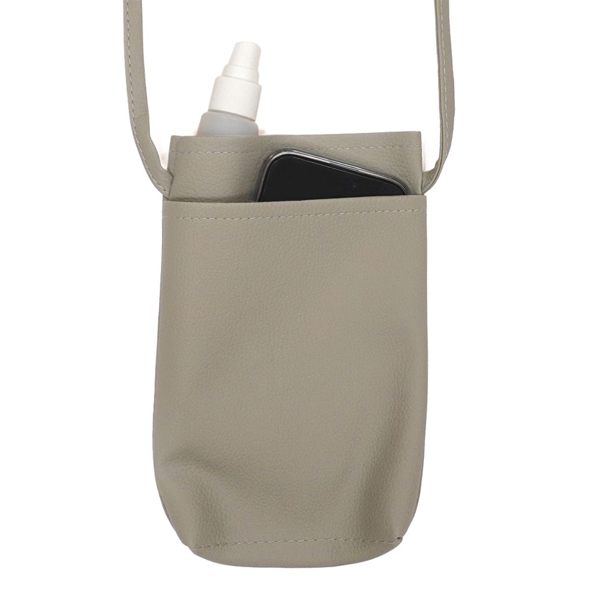 スマホショルダー ミニポシェット Tokinone PB.合皮 マチ付きショルダー グレー 063256