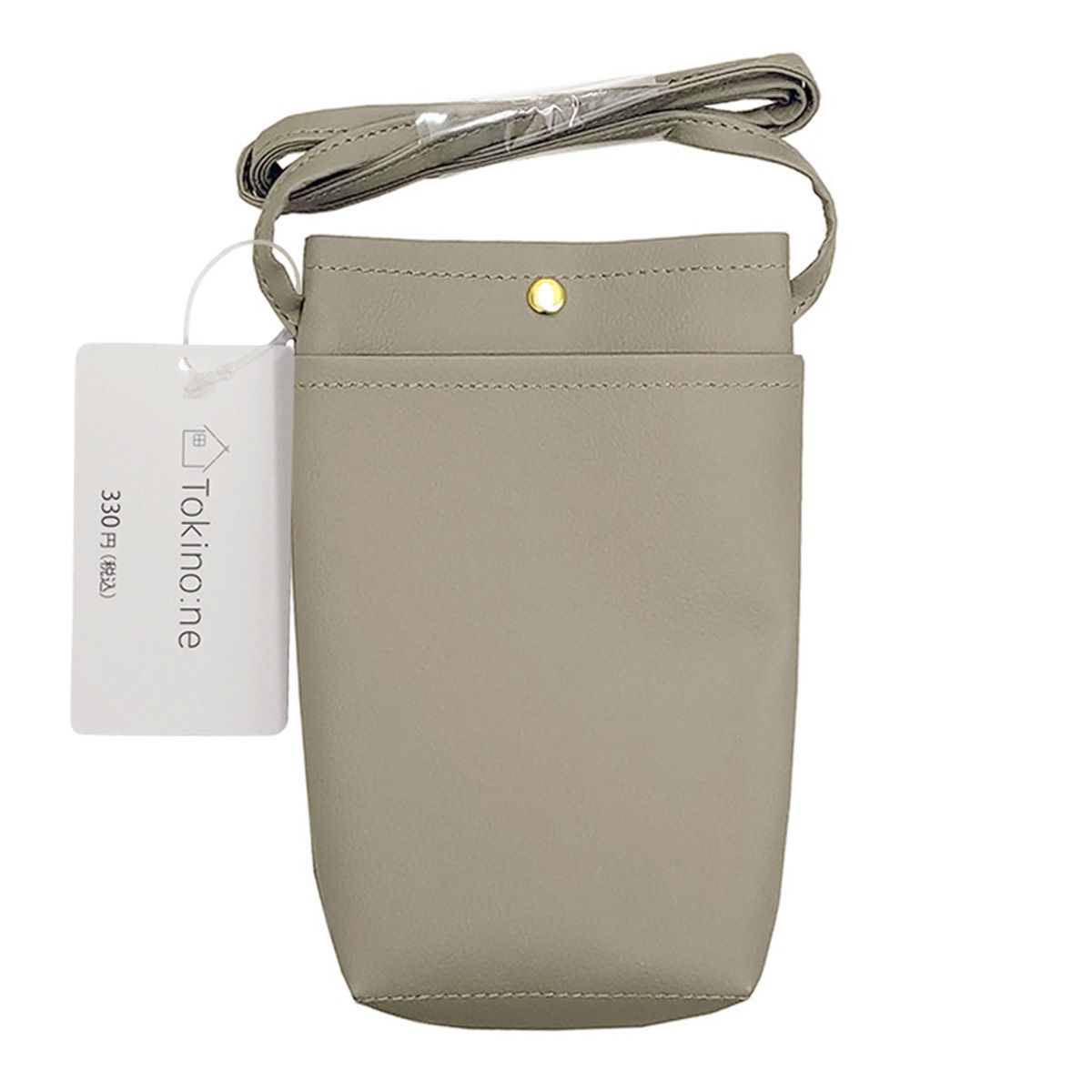 スマホショルダー ミニポシェット Tokinone PB.合皮 マチ付きショルダー グレー 063256