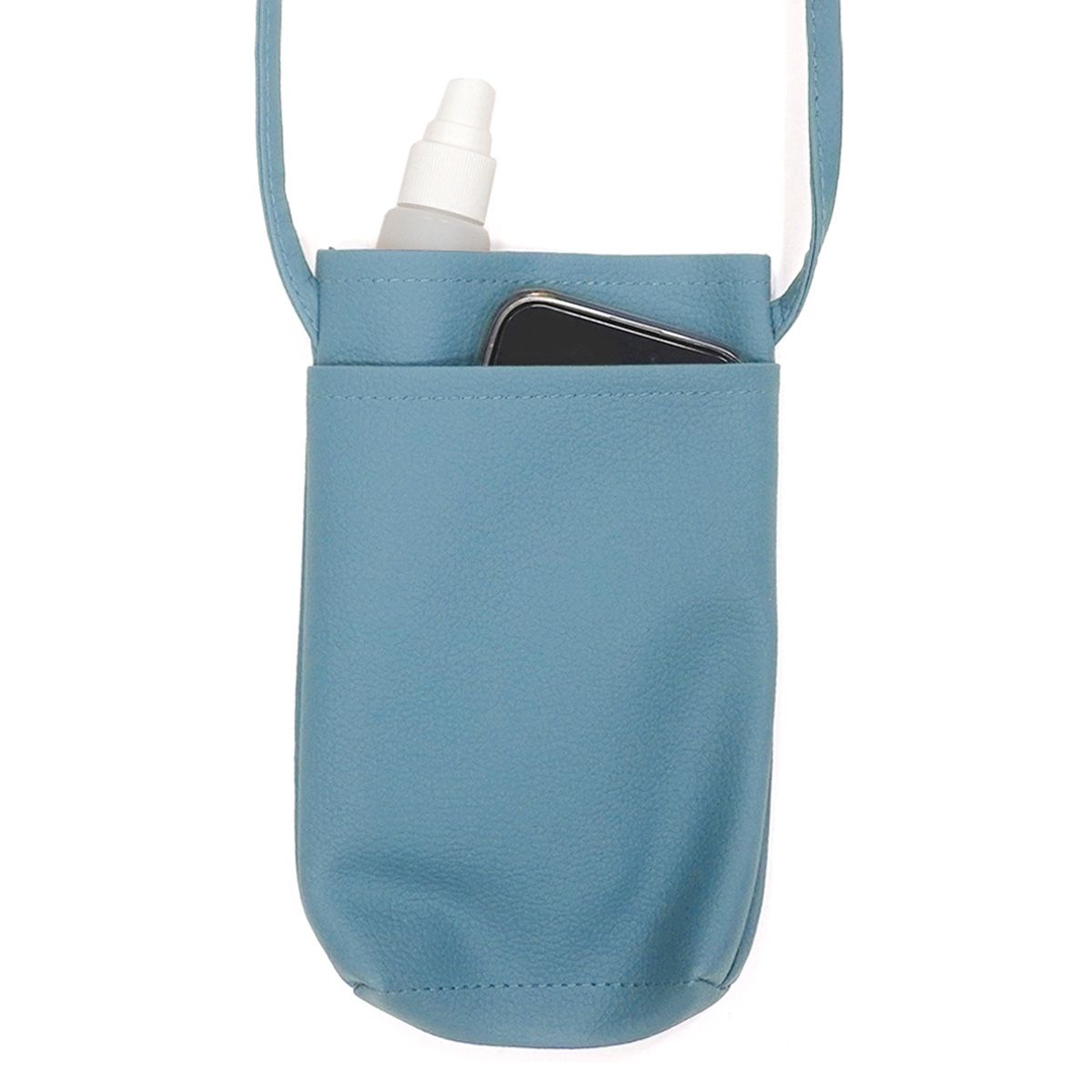 スマホショルダー ミニポシェット Tokinone PB.合皮 マチ付きショルダー ブルー 063257