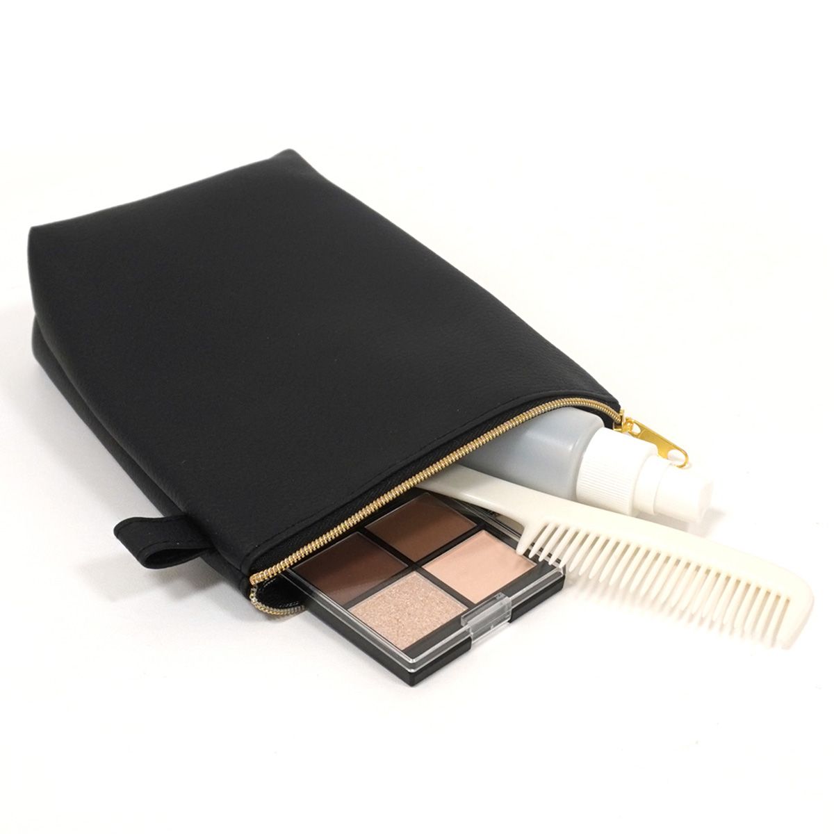 化粧ポーチ メイクポーチ Tokinone PB.合皮 舟形ポーチ ブラック 063258