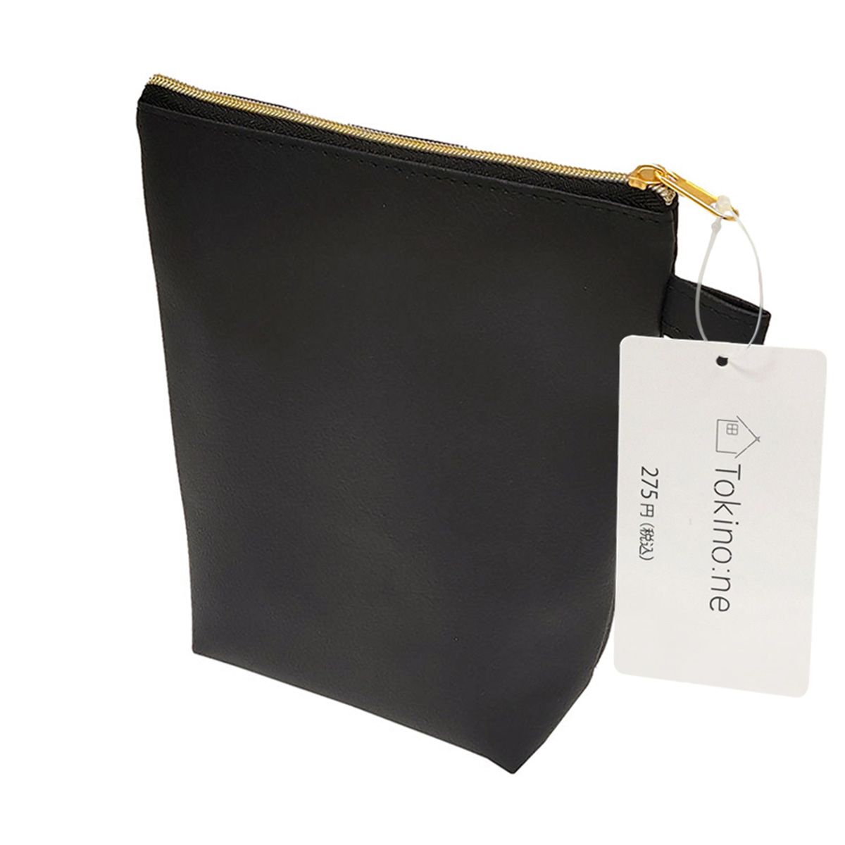 化粧ポーチ メイクポーチ Tokinone PB.合皮 舟形ポーチ ブラック 063258