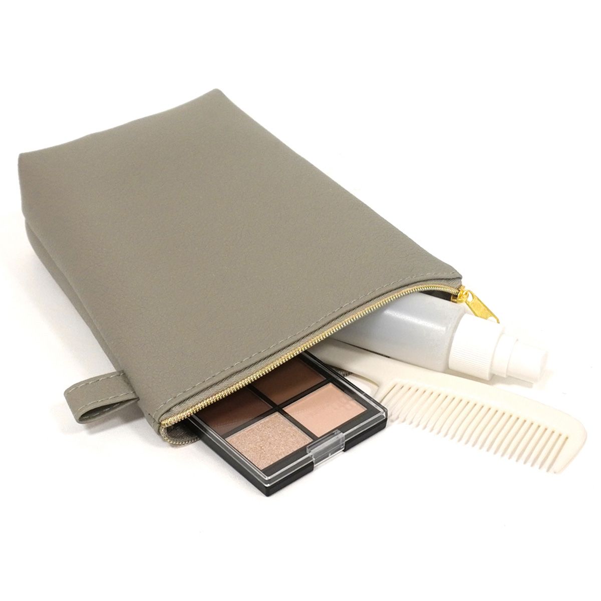 化粧ポーチ メイクポーチ Tokinone PB.合皮 舟形ポーチ グレー 063259