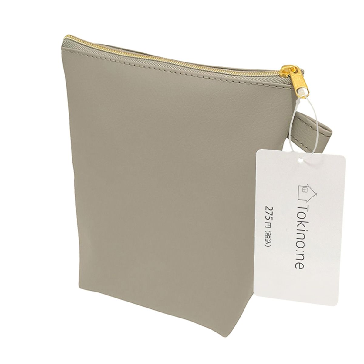 化粧ポーチ メイクポーチ Tokinone PB.合皮 舟形ポーチ グレー 063259