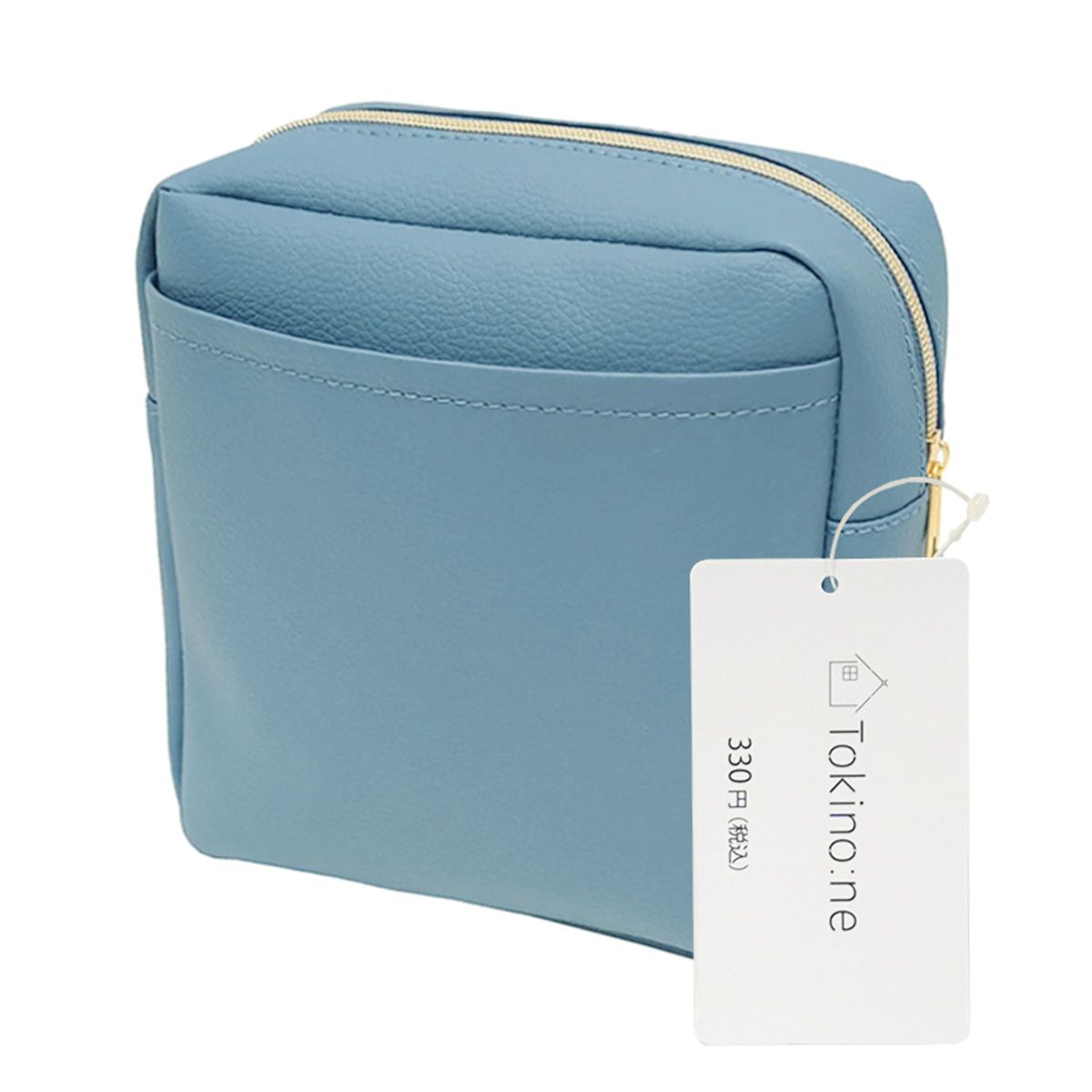 化粧ポーチ メイクポーチ Tokinone PB.合皮 スクエアポーチ ブルー 063267