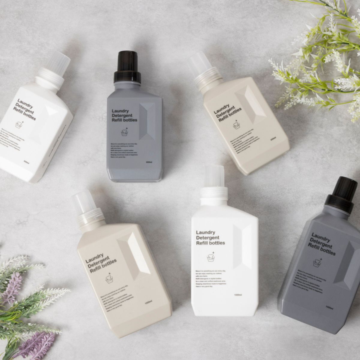 【在庫限り】詰め替え容器 洗濯洗剤ボトル Tokinone PB. 洗剤詰め替えボトル 600ml ホワイト 063527