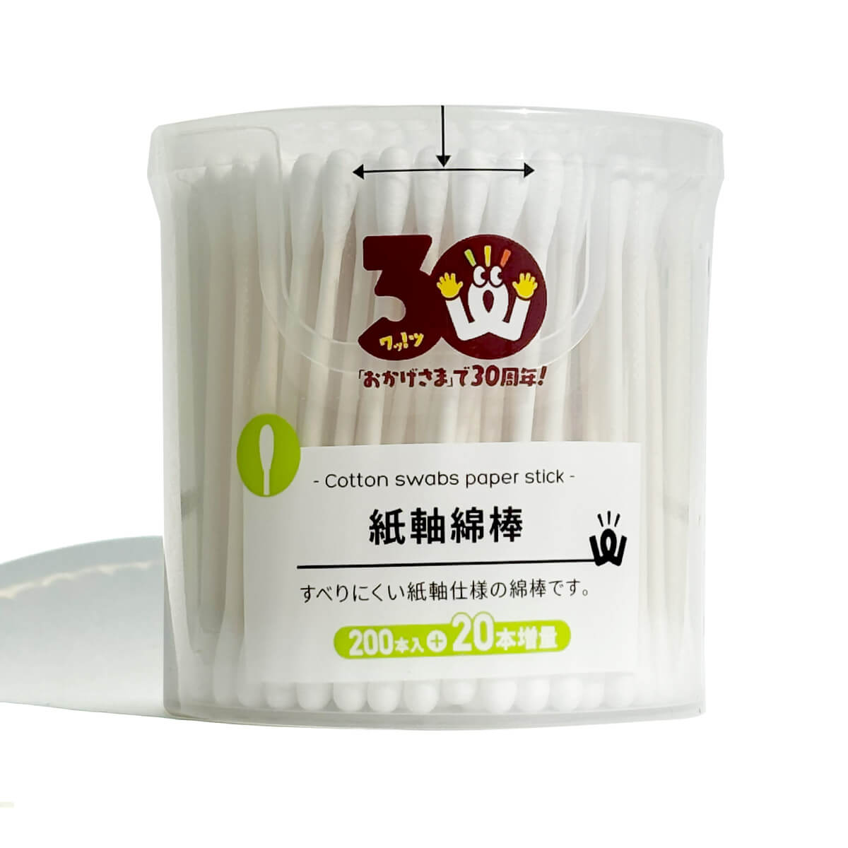 【30周年増量CP】PB.紙軸綿棒200本+20本増量 064454