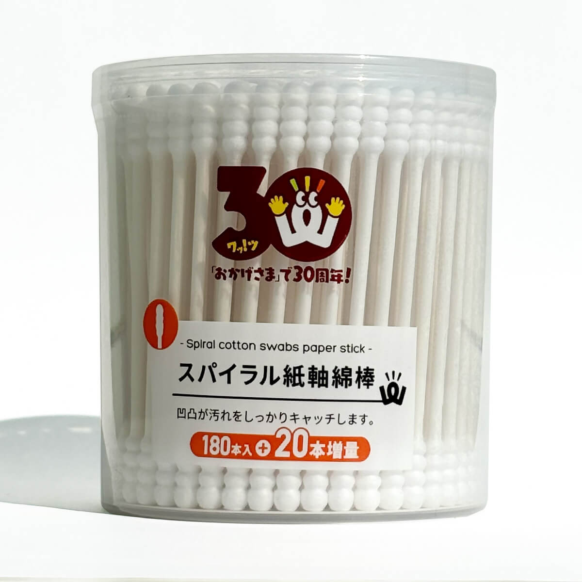 【30周年増量CP】PB.スパイラル紙軸綿棒180本+20本増量 064455