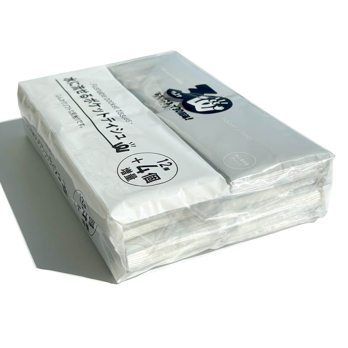 【30周年増量CP】PB水に流せるポケットティシュ 12個+4個入 064456