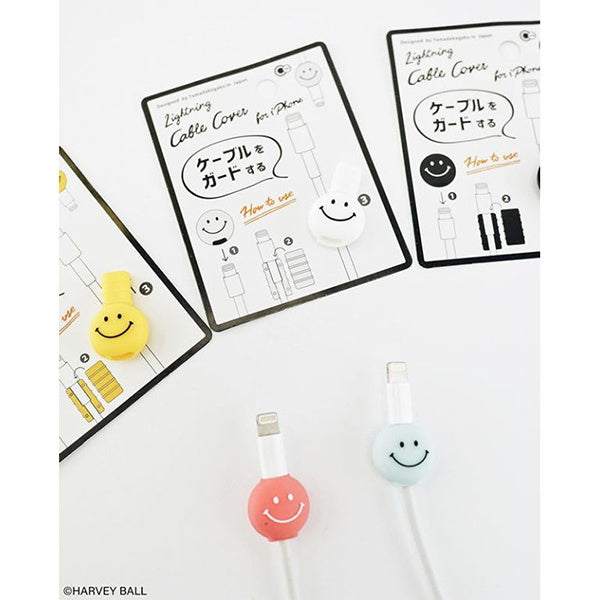 ケーブルカバー Lightningケーブル シリコンカバー スマイル 064516