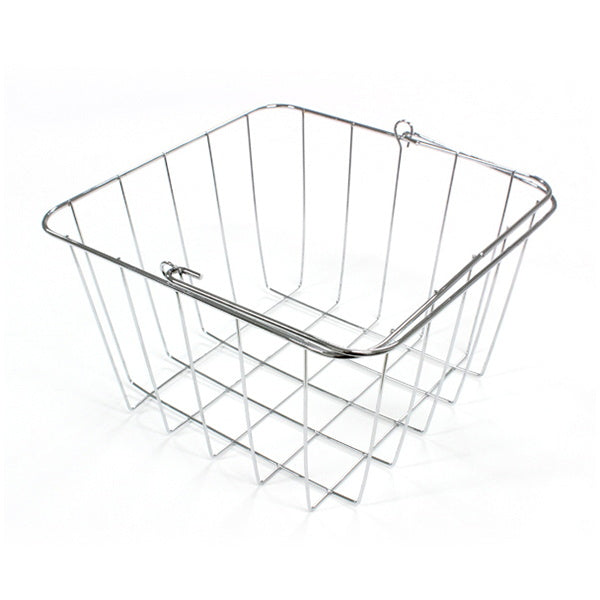 バスケット かご 小物入れ スチールワイヤーバスケット 角型 シルバー 064918