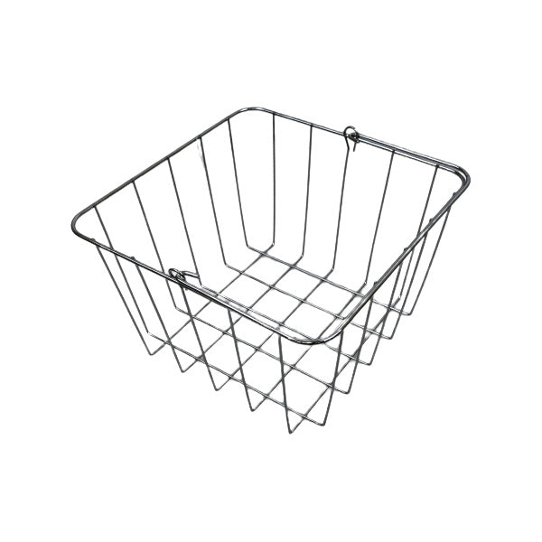 バスケット かご 小物入れ スチールワイヤーバスケット 角型 シルバー 064918