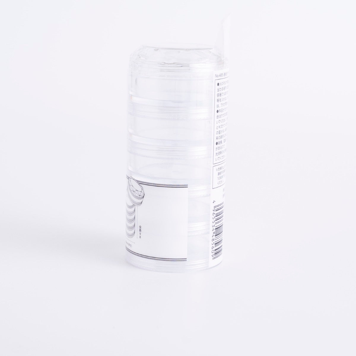 クリームケース 連結ダイヤカットケース 5P M クリア 065165