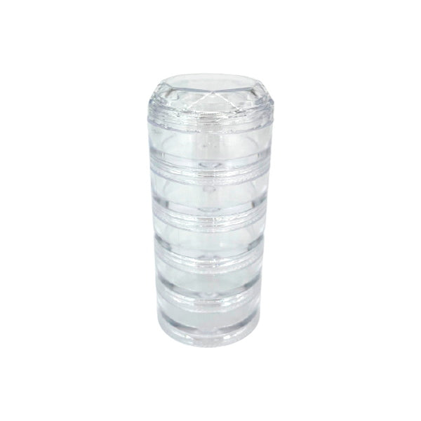 クリームケース 連結ダイヤカットケース 5P M クリア 065165