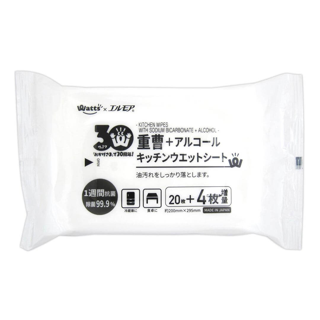 【30周年増量CP】PB.キッチンウェットシート 重曹 20枚+4枚 067222