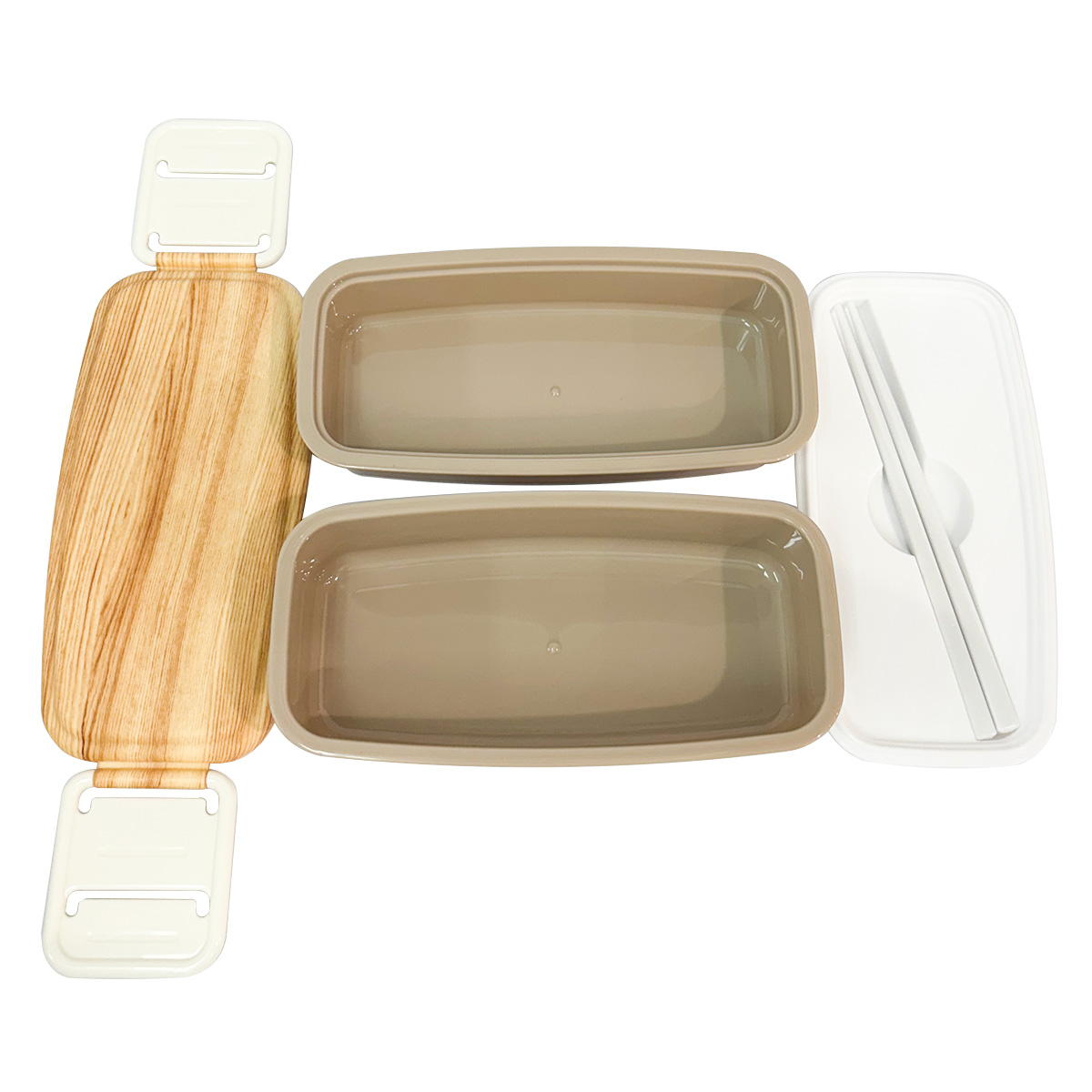 Tokinone PB.バンブープリント2ダンランチボックスLB 068116