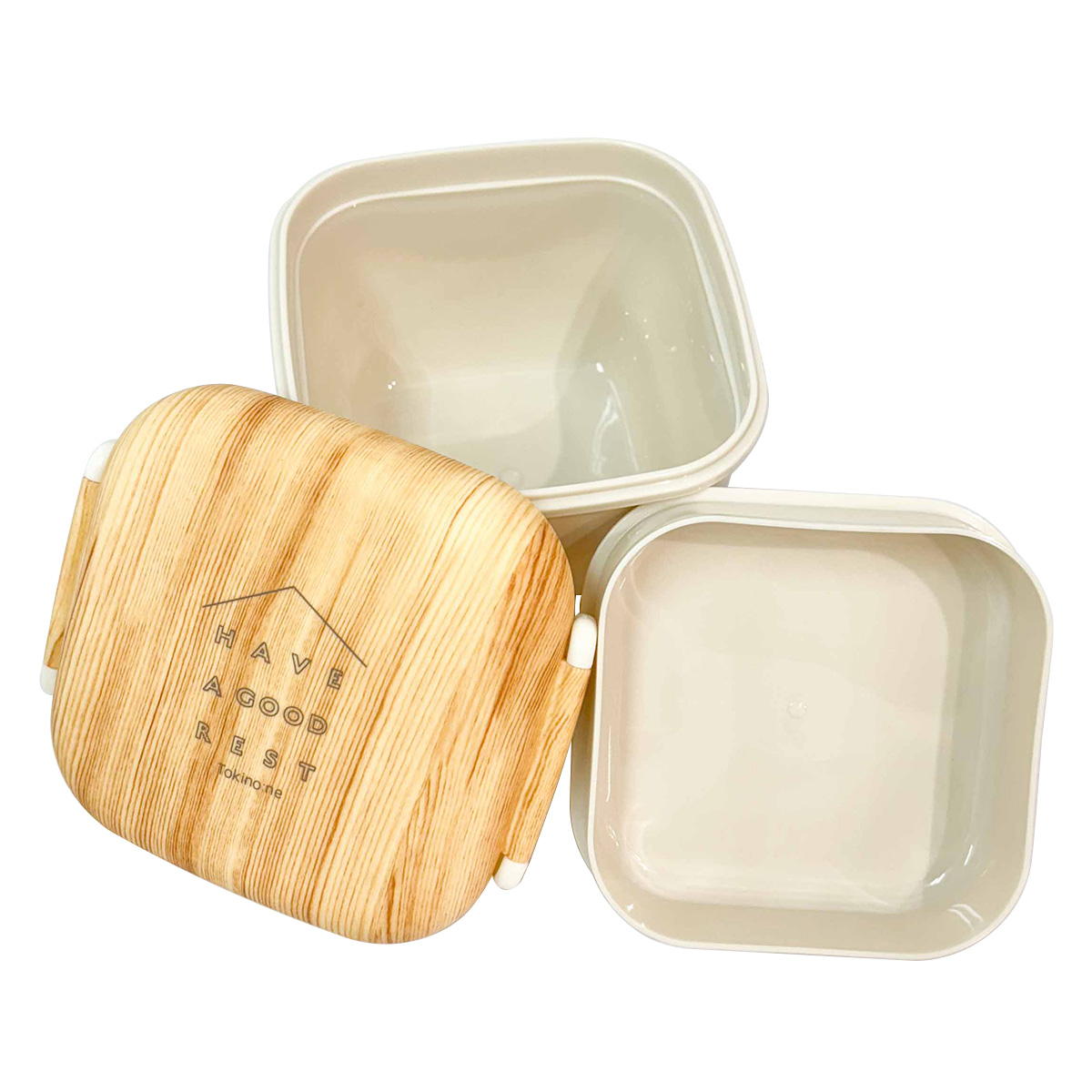 【在庫限り】Tokinone PB.バンブープリント丸形ランチボックスOW 068121