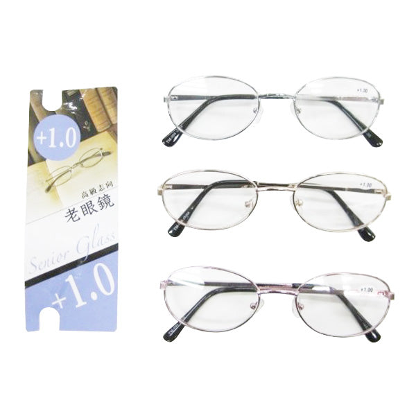【OUTLET】婦人用メタル老眼鏡/1.0度　073538