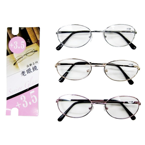【OUTLET】婦人用メタル老眼鏡/3.5度　073543