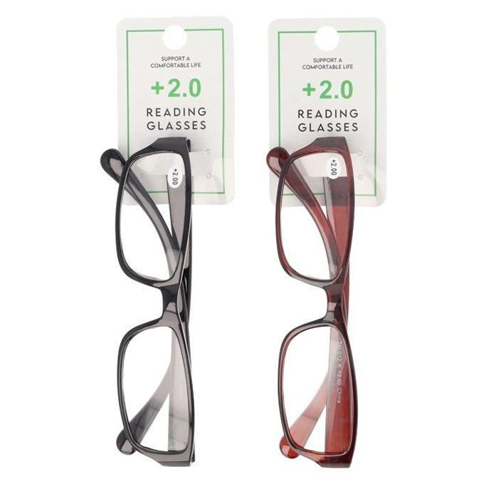 老眼鏡 2.0度 プラスチックフレーム 073566