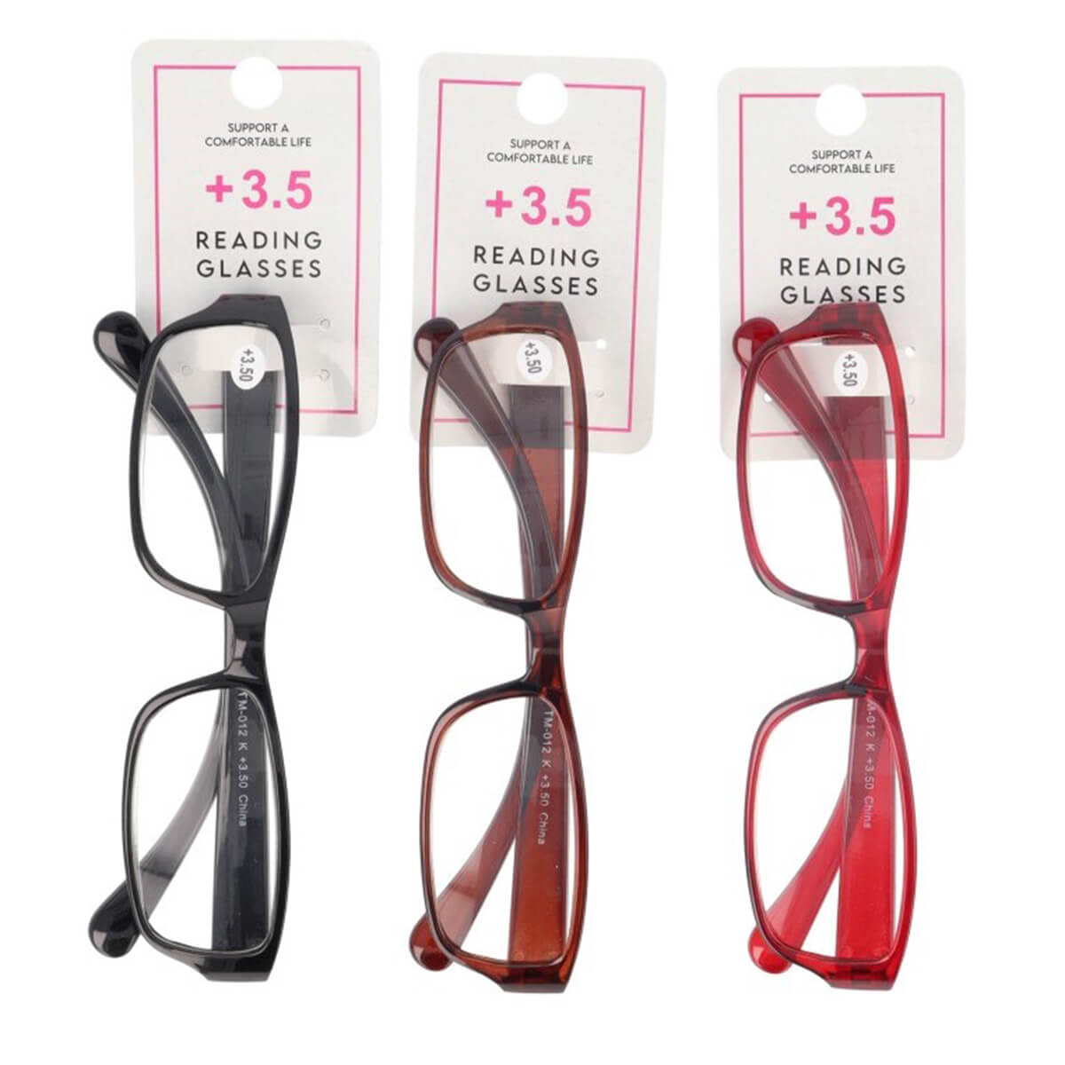 老眼鏡 3.5度 プラスチックフレーム 073569