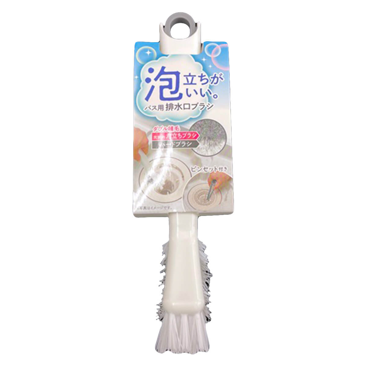 泡もち排水口ブラシ ホワイト 074500