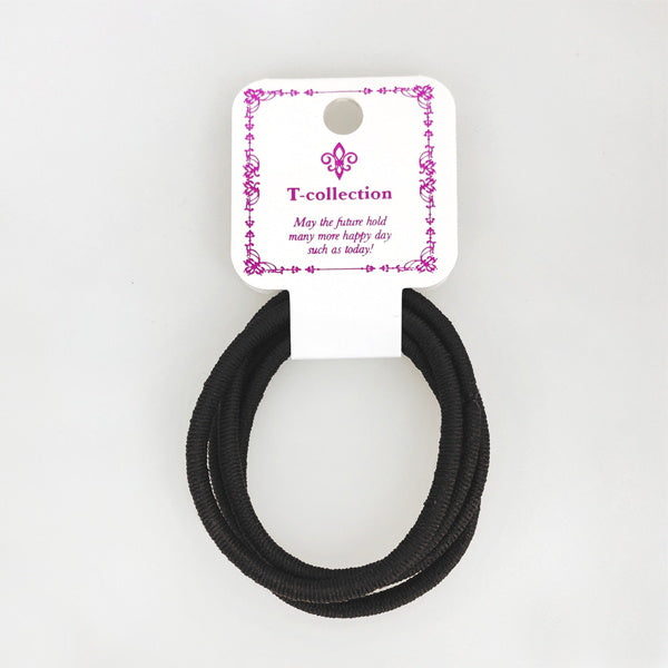 ヘアゴム 髪ゴムリングゴム 4P ブラック 074926