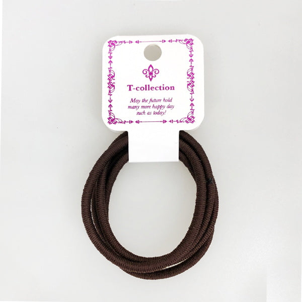 ヘアゴム 髪ゴム リングゴム 4P ブラウン 074971