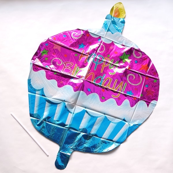 風船 ふうせん アルミバルーン HBDケーキ 076700