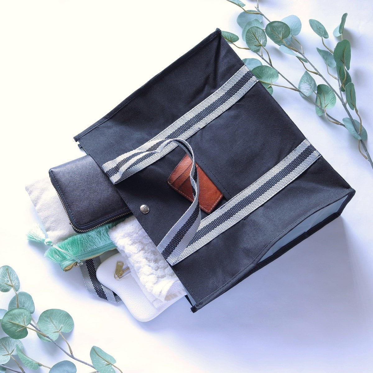 トートバッグ ウィズバッグ ブラック 約25.5x29.5x11.5cm 080794