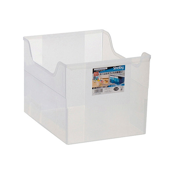 収納ボックス 収納ケース 書類整理 書類収納ボックス ファイルボックスワイド クリア 26.4x35x23.7cm 080798