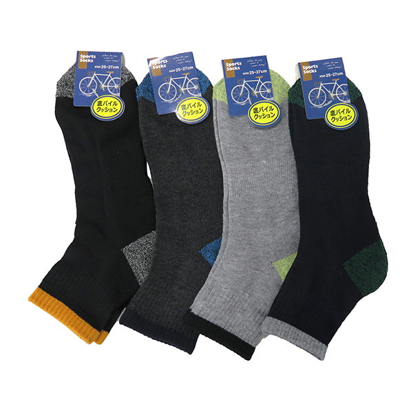 靴下 ソックス メンズ 紳士 男性ミドル丈底パイルソックス 25-27cm 081227