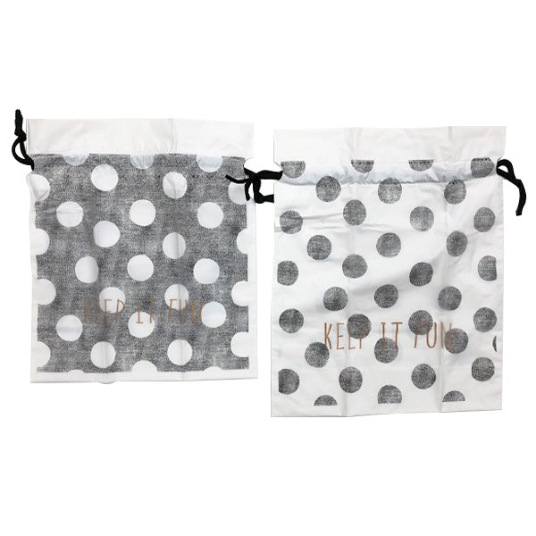 【OUTLET】トラベルポーチ きんちゃく袋 フロスト巾着袋 M 2枚セット 084390