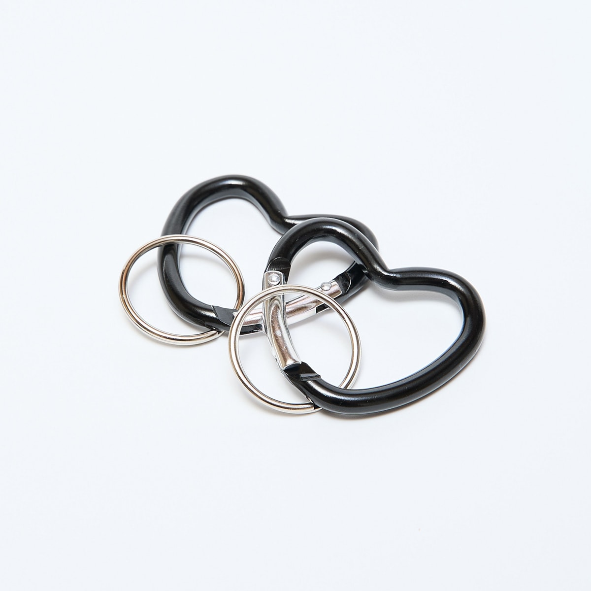 カラビナキーホルダーハート形S 2P 088458