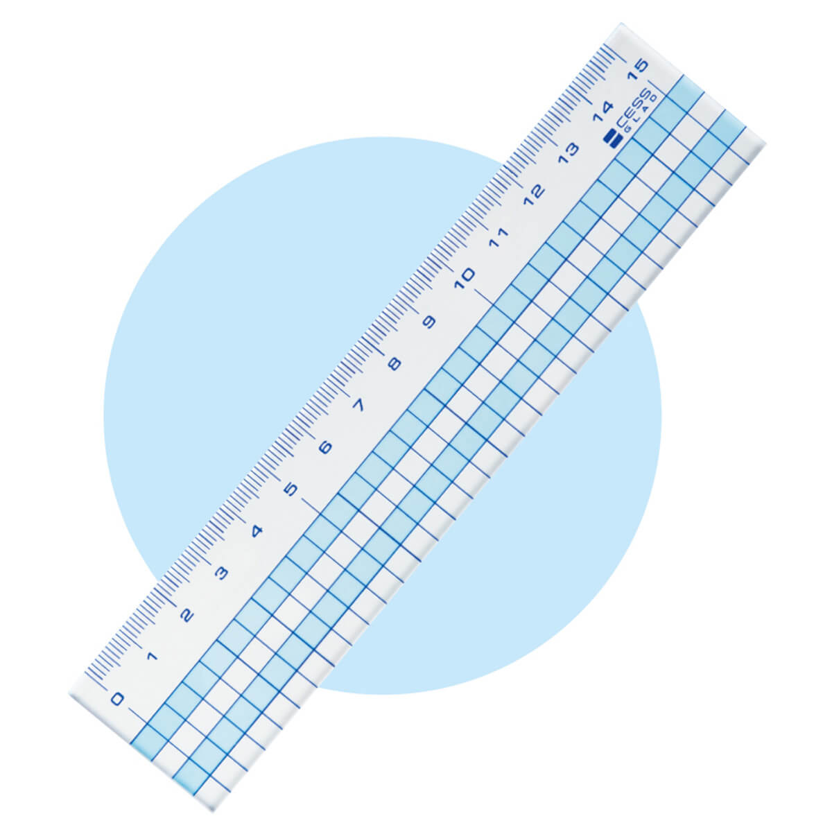 カラーアクリル定規 15cm 090677