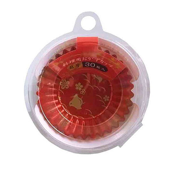 おかずカップ8号千鳥柄赤30枚 096043