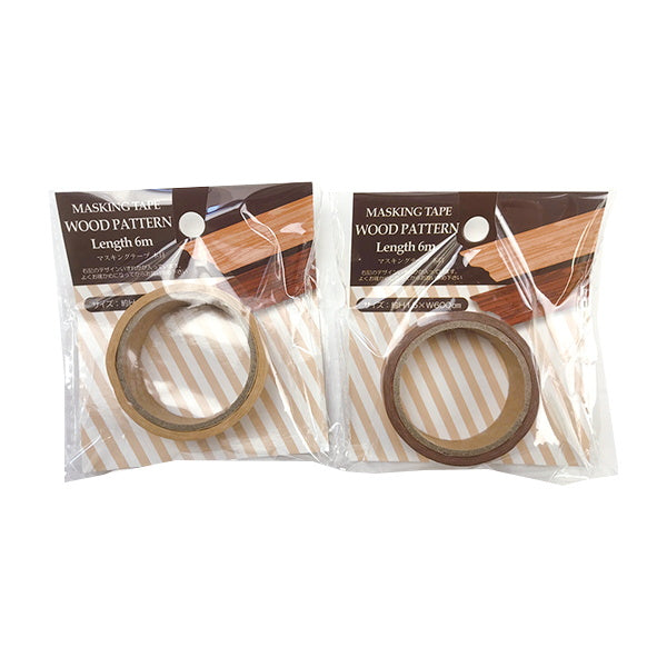 マステ マスキングテープ 木目 6m 096145